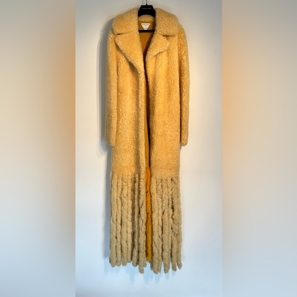 Bottega Veneta FW20 Teddy Shearling Fringe Coat 38
